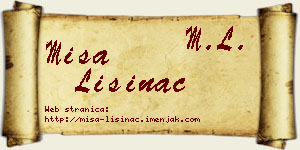Miša Lisinac vizit kartica